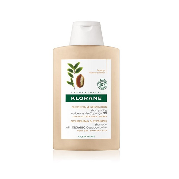 Klorane, szampon z organicznym masłem Cupuacu, do włosów bardzo suchych i zniszczonych, 400 ml