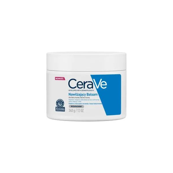 CeraVe, balsam nawilżający do twarzy i ciała z ceramidami, skóra sucha, 340 g