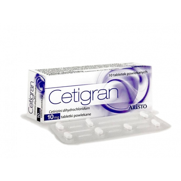 Cetigran 0,01 g 10 tabletek