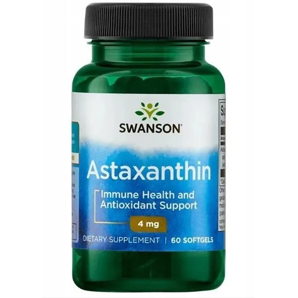 Swanson Astaxanthin, astaksantyna, 60 kapsułek
