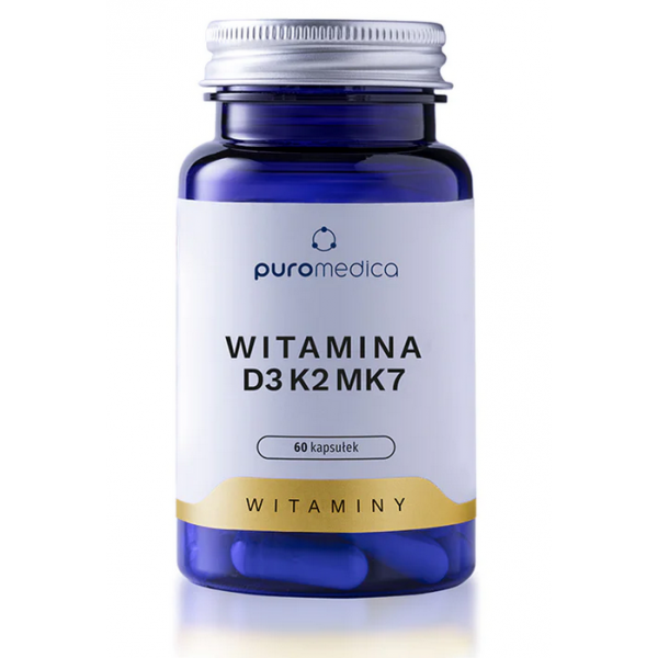 NUION Witamina D3K2MK7, 60 kapsułek