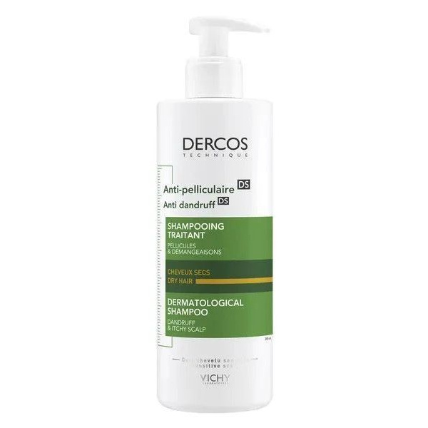 Vichy Dercos DS Szampon przeciwłupieżowy do włosów suchych, 390 ml