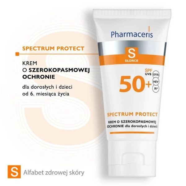 Pharmaceris S Krem o szerokim spektrum ochrony przed słońcem SPF 50+, 50 ml