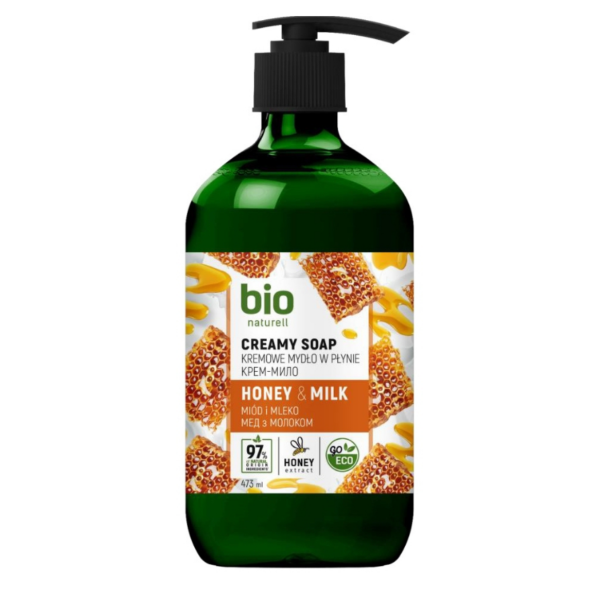 Bio Naturell Kremowe Mydło w płynie Miód i mleko 473ml