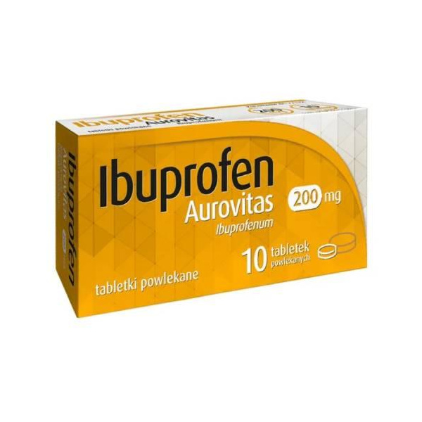 IBUPROFEN Aurovitas 200mg, 10 tabletek