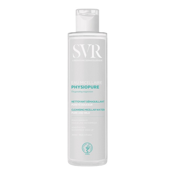 SVR Physiopure Eau Micellaire, delikatnie oczyszczająca woda micelarna, 200 ml