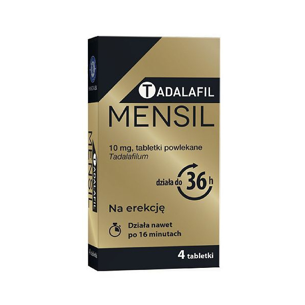 Tadalafil Mensil, 10 mg, tabletki powlekane, 4 sztuki