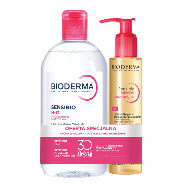 Bioderma Zestaw Sensibio (H20 500ml + Micellar Cleansing Oil 150ml)