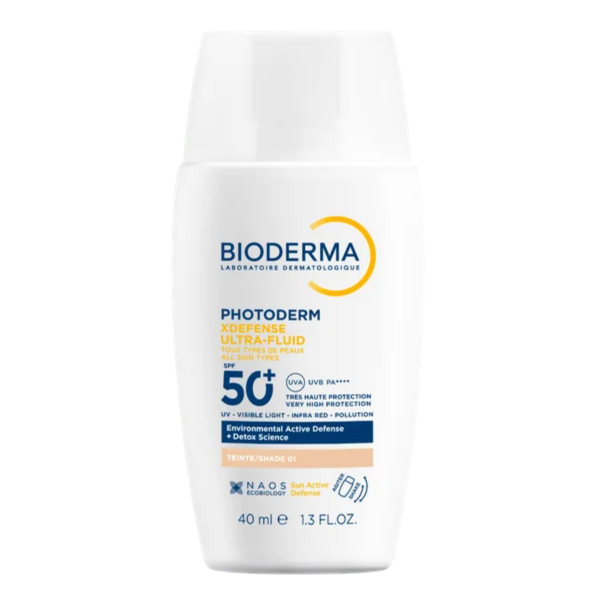 Bioderma Photoderm XDefense Ultra-Fluid ultralekki fluid SPF 50+, kolor 01, 40 ml