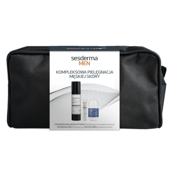 Sesderma zestaw świąteczny Men: Emulsja do twarzy 50ml + Żel pod oczy 15ml + Deo roll-on 75ml