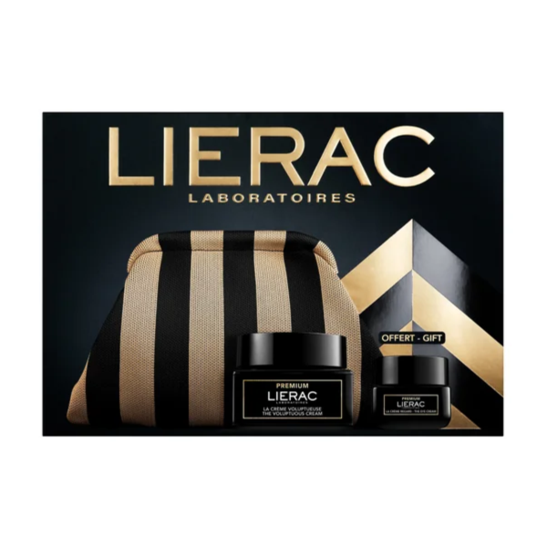 Lierac Premium Zestaw krem bogaty, 50 ml + krem pod oczy, 20 ml + kosmetyczka