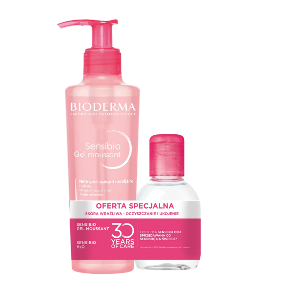 Bioderma Zestaw Sensibio (Gel Moussant 200ml + H2O 100ml)