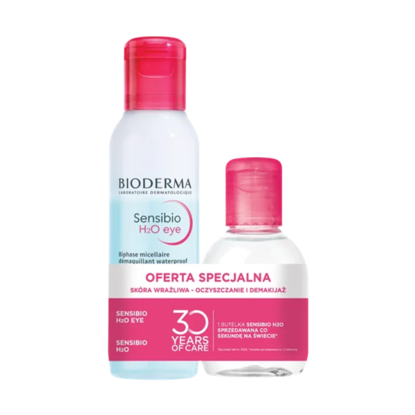 Bioderma Zestaw Sensibio H2O Eye 125 ml + H2O 100 ml