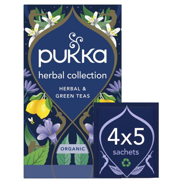Herbata ziołowa ekologiczna Pukka Herbal Collection 20 saszetek 29g