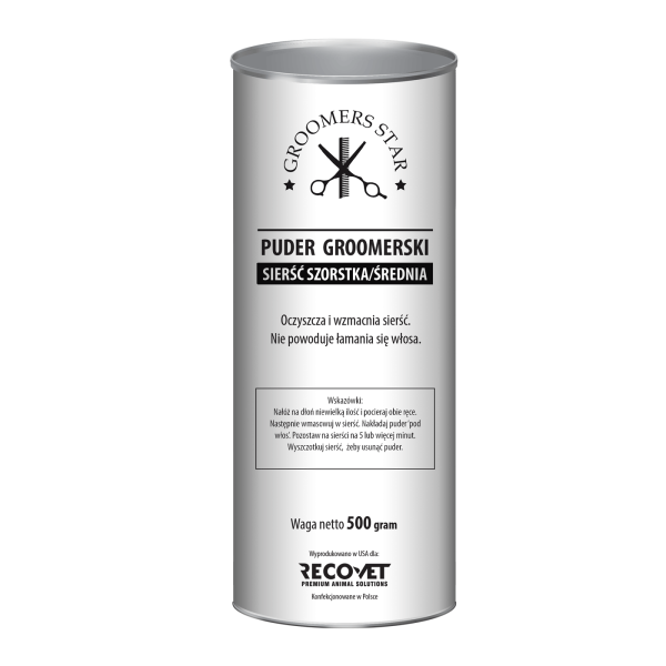 Groomers Star Puder groomerski sierść szorstka oraz średnia, 500g