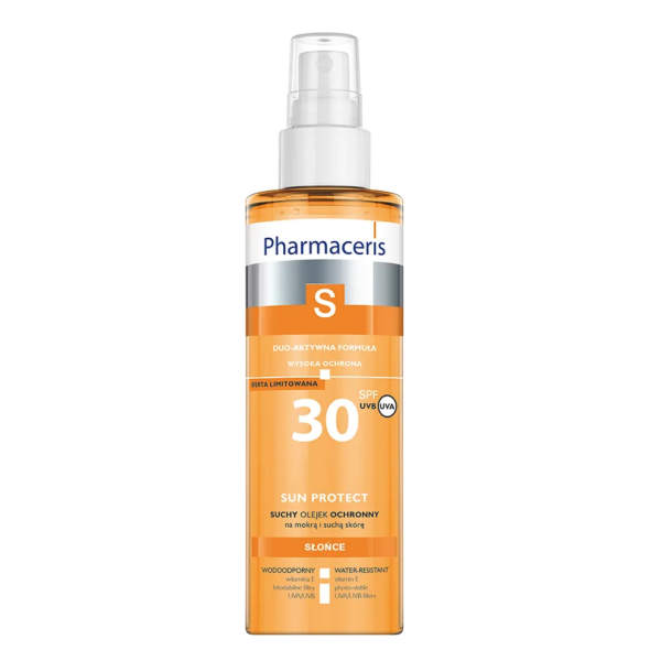 Pharmaceris S Suchy olejek ochronny do ciała na mokrą i suchą skórę SPF 30, 200ml
