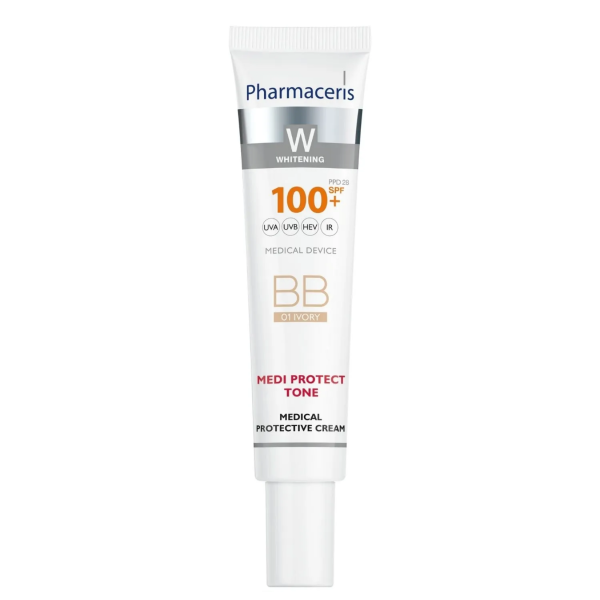 Pharmaceris W Medi Protect Tone Medyczny krem ochronny BB, SPF100+, 01 Ivory, 40ml