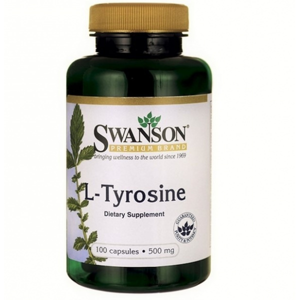 Swanson L-tyrozyna 500 mg, 100 kapsułek