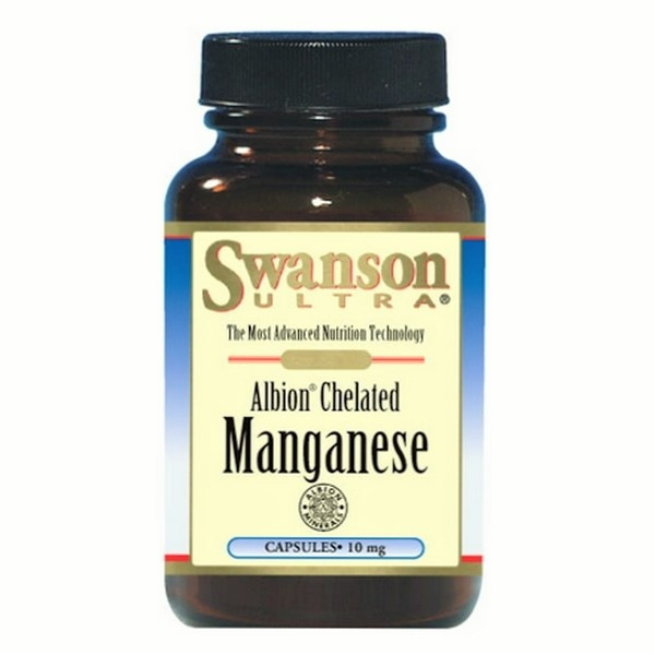 Swanson Albion Chelat Manganu 10 mg, 180 kapsułek