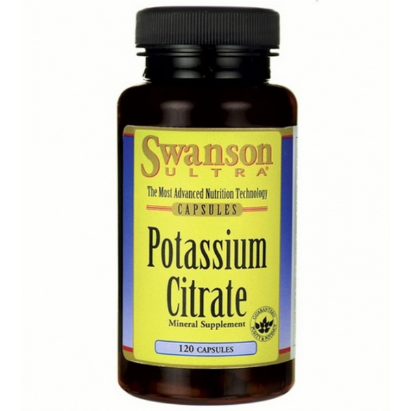 Swanson Cytrynian Potasu 99 mg, 120 kapsułek