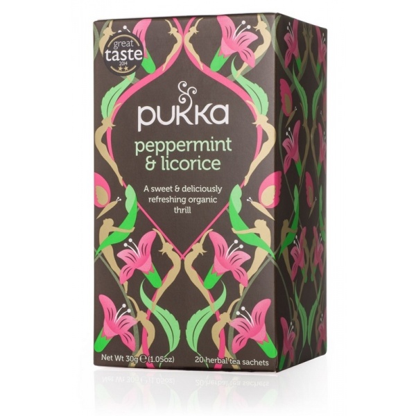 Pukka Peppermint & Licorice, 20 saszetek