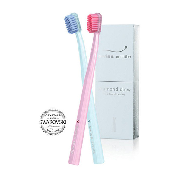 Swiss Smile diamond glow two toothbrushes ultra miękkie szczoteczki